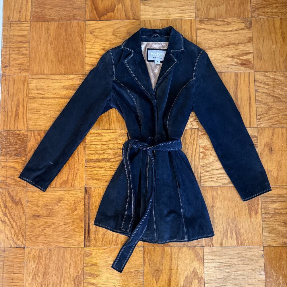 Vintage Wilsons Blue Suede Leather Jacket